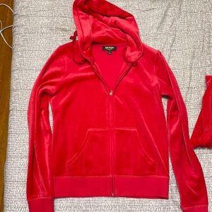 Juicy Couture “Black Label” Red Velour Track Suit